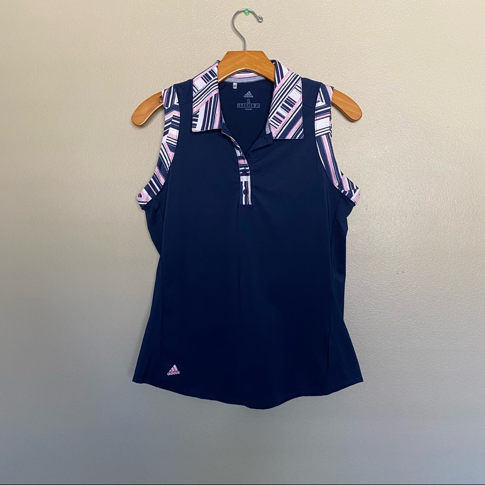 Adidas sleeveless polo shirt
